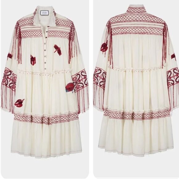 ZARA White Embroidered Dress “Limited Edition” - Picture 11 of 16